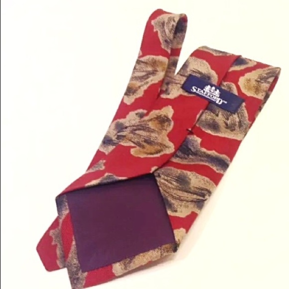 Stafford Red & Gray Men's Necktie - Picture 2 of 5
